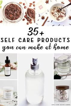 Self Love Diy Projects, Homemade Personal Care Products, Self Care Recipes Diy, Products For Self Care, Natural Self Care Products, Self Care Projects Ideas, Making Your Own Skin Care Products, Homemade Spa Products, Self Care Crafts Diy