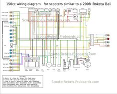 the wiring diagram for an electric scooter