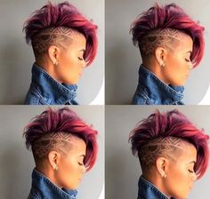 Short Hair Model, Short Shaved Hairstyles, Shaved Hair Designs, Beautiful Series, Edgy Short Hair, Punk Hair, Hair Model, Funky Hairstyles, Trendy Short Hair