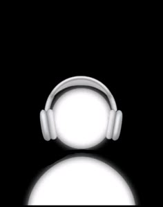 headphones are glowing in the dark with white light on it's sides and black background