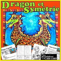 the book dragon and symmetry by claudia lodersen, with two pages on it