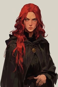 Red Haired Sorceress, Iron Teeth Witches, Redhead Knight Female, Injured Female Character Art, Purple Hair Female Character Art, Necromancer Character Art, Female Doctor Character Design, Human Sorcerer Female Dnd, Dnd Necromancer Character Design