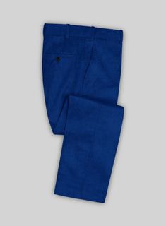 Vibrant colors can be the ultimate way to refresh your wardrobe, so why not bring some pops of color to your closet with our stylish option of Bright Blue Corduroy Pants? Crafted from pure, thick cotton fabric, the pants have a velvet-like sheen. Its bright blue hue ensures that all eyes are on you, making you the ultimate stylish standout. These attractive and easy-going pants are guaranteed to impress at all your upcoming formal occasions, from weddings to the races.       Look Includes    Bri Lavender Suit, Blue Corduroy Pants, Corduroy Suit, Red Tuxedo, Light Grey Suits, Tweed Pants, Paisley Shirt