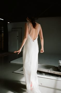 Cream Silk Wedding Dress, Slip Dress Bride, Silk Slip Wedding Dress Short, Sleek Wedding Slip Dress, Luxury Chic Wedding Slip Dress, Cream Silk Wedding Slip Dress, Loose Wedding Dress, Chic White Floor-length Slip Dress, Re Cycle