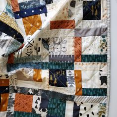 the quilt is made with many different patterns