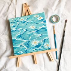 Mini Toile, Inspiration Painting, Small Canvas Paintings, Cute Canvas Paintings, Canvas Painting Designs, Cute Paintings, Small Canvas Art, Modern Art Paintings, Nature Art Painting