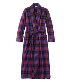 Women's Scotch Plaid Flannel Robe | Robes at L.L.Bean Plaid Relaxed Fit Sleepwear For Fall, Relaxed Fit Plaid Sleepwear For Fall, Cozy Sleep Robe For Fall, Cozy Fall Sleep Robe, Winter Cotton Sleep Robe, Winter Sleep Robe In Cotton, Winter Sleep Cotton Robe, Cotton Long Sleeve Overnight Robe, Flannel Robe