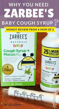 a box and bottle of Zarbee's cough syrup with text overlay that reads why you need zarbees baby cough syrup honest review from a mom of two Baby Cough, Best Baby Items, Baby Acne, Cough Medicine, Home Remedy For Cough, Baby Health, Baby Teeth, Baby Safe