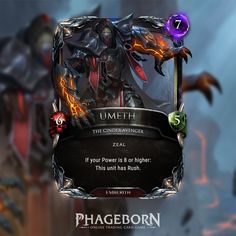 an image of a card game character with the name ummeth in front of it