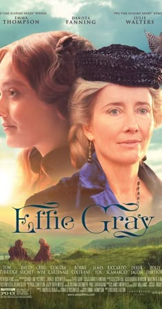 the movie poster for the film, effie gray