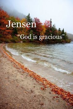 an image of a beach with the words person god is graciousus on it