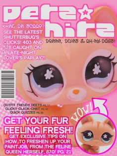 a magazine cover with an image of a cat's face on the front page