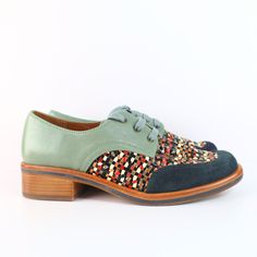 Chie Mihara Assorted Woven Leather Lace Up Women Loafer Shoes Size 36 Eu Msrp: $466 Condition: New In Box Shoes Size: 36 Eu Color: Cement Green -Very Soft Leather Lining -Very Soft Suede -Grey, Multi And Green Celadon Colours 2.00cm On Size 37, Measured At The Center Of Heel Not At The Back. Height Increases Proportionally To Shoe Size. -Lace-Up Fastening -Stacked Heel -Rubber And Half Leather Sole -Leather Hand Woven In India Sku: 0311 Tags: Trendy Modern, Fall, Winter, Spring Multicolor Leather Loafers With Flat Heel, Silver Low Heels, Heels High Classy, Cheap Heels, Mihara Shoes, Cheap High Heels, Chie Mihara Shoes, Trending Heels, T Strap Flats