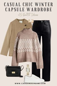 Casual Chic Winter Capsule Wardrobe + 15 Outfit Ideas