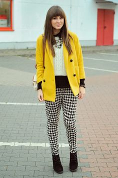 Yellow coat. | Maddinka Yellow Coat, Fall Winter Outfits, Winter Outfit, Go Shopping, Women's Blazer, Winter Outfits, Outfit Ideas, Fall Winter