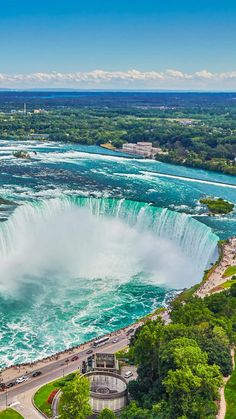 the niagara falls is one of the most beautiful places in canada, and it's only accessible by boat