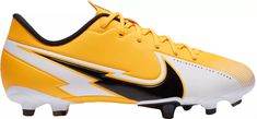 a close up view of the nike mercion fg soccer cleats