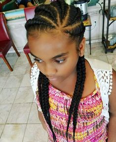 Feed In Cornrows, Cornrows For Girls, Kids Cornrow Hairstyles, Latest Braided Hairstyles, Braided Cornrow Hairstyles, Girl Braids, Feed In Braid