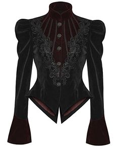 Short Jacket Pattern, Victorian Vampire, Gothic Jackets, Crimson Peak, Ladies Short Jackets, Retro Pin Up, Velvet Shorts, Punk Rave, Velvet Lace