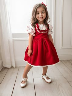 ✿ABOUT THIS DRESS ✓Our handmade dress is made from a blend of terry cotton and alpaca fabric for a soft feel and is lined for comfort. ✓ The ruffle chest and white color make this dress perfect for any occasion.  ✿FABRIC INFORMATION ✓Natural cotton lining 100% under the skirt, tutu, lace, terry cotton fabric sleeve, and alpaca on top. ✓Color of your item may vary slightly from what you see on your screen because all monitors display colors differently. ✿SIZES ✓Please check our size diagram on th Cute Red Ruffled Dress, Cute Red Dress With Ruffles, Christmas Cotton Dress With Ruffles, Short Sleeve Ruffled Dresses For Christmas, Christmas Short Sleeve Dresses With Ruffles, Christmas Dresses With Ruffles And Short Sleeves, Toddler Red Dress, Cherry Red Dress, Red Sundress