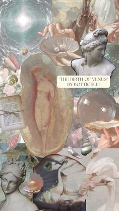 the birth of venus by bothelle collage with images of women and men