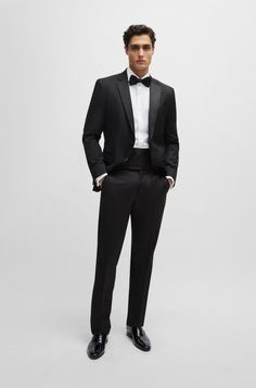 Black Tie Groom Tuxedos, Black Tie Optional Men’s Attire, Semi-formal Tuxedo Pants With Pressed Crease, Classic Silk Straight Dress Pants, Tailored Silk Pants For Semi-formal Occasions, Formal Straight Suit Pants, Formal Straight Suiting Pants, Formal Straight Suiting Fabric Pants, Formal Pants With Pressed Crease