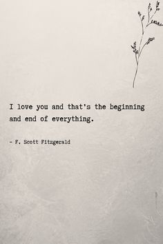 i love you and that's the beginning and end of everything f scott fitzgerald