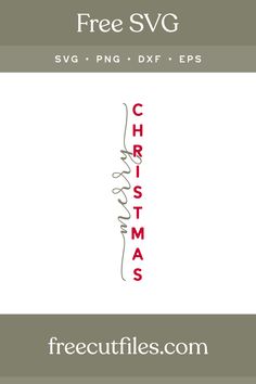 a christmas card with the words free svg