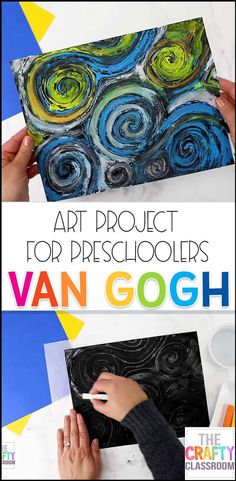 an art project for preschoolers with the title van gogh's art project