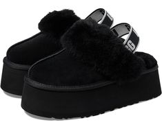 UGG Funkette Ugg Funkette, Ugg Shoes Women, Slippers Ugg, Sleepy Girl, Slingback Mules, Black Slippers, Fashion Slippers, Ugg Slippers, Black Shoes Women