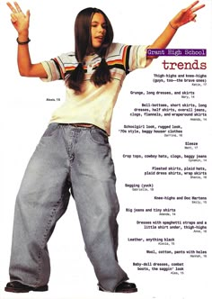 Tiny Shirts, Big Jeans, Looks Hip Hop, School Trends, 일본 패션, Image Swag, Half Shirts