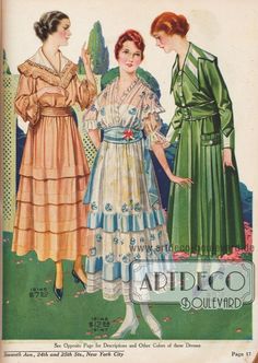 National Cloak & Suit Co. » Frühjahr/Sommer 1917 | ARTDECO BOULEVARD 1920 Clothing, Delhi Couture Week, Spring Fashion Dresses, 1930's Fashion, Time Traveller, Bathing Costumes