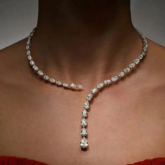 Zircon Pendant Choker Water Drop Collar Necklace – Glam Duchess Formal Necklace, Expensive Jewelry Luxury, Crystal Choker Necklace, Pendant Choker, Diamond Choker, Necklace Bridal, Classy Jewelry, Crystal Choker, Jewelry Design Necklace