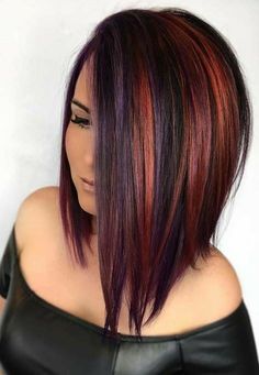 But caramel instead of bright orange Balayage Straight, Angled Bob Hairstyles, Brunette Bob, Red Makeup, Hair 2018, Haircut And Color, Chatelaine, Medium Hair Cuts