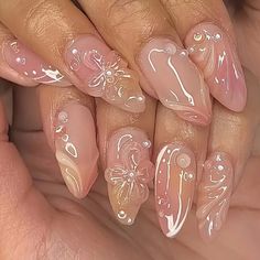 Wave Nails, 3d Nail Designs, Nail Art 3d, Short Fake Nails, Nail Art Set, Vacation Nails, Opi Nails