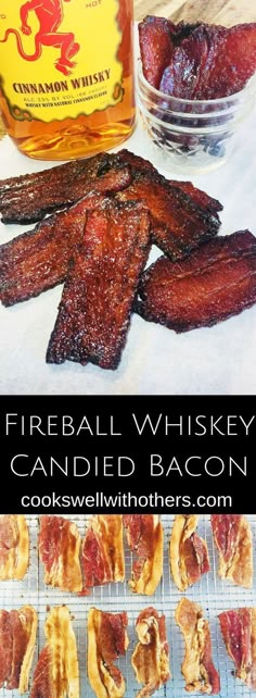 Fireball Recipes, Candied Bacon Recipe, Fireball Whiskey, Bacon Appetizers, Bacon Recipe, Candied Bacon, Bacon Recipes, Yummy Appetizers, Appetizers Easy