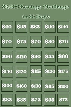 the $ 300 savings challenge is shown in green and white, with numbers on each side