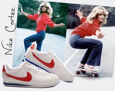 Nike Cortez Vintage, Ms Universe, Nike Cortez Shoes, 80s Shoes, 80s Stuff, Elisabeth Shue, Sneaker Outfits, Nike Classic Cortez