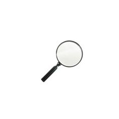 a magnifying glass on a white background with no image to describe, it's not clear