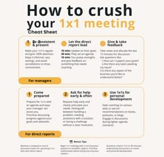 how to crush your 1x1 meeting checklist for the next 3 months or less