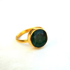 Natural Emerald Gold Ring-9K,14K,18K,22K Solid Gold Rings-Natural Gemstone Gold Ring -Gold Wedding R Gold Topaz Birthstone Ring, Gold Rings With May Birthstone Gemstone, Gold Gemstone Ring For May Birthstone, Round Emerald Ring For Anniversary, Gold Crystal Ring For May Birthstone, Yellow Gold Sapphire Gemstone Ring, Hallmarked Round Emerald Birthstone Ring, Green Amethyst Ring With Prong Setting, Hallmarked Emerald Birthstone Ring