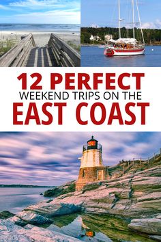 12 Perfect weekend trips on the East Coast, St Augustine FL, Belfast ME, Newport RI. East Coast Vacation Ideas, Solo Trips, Best Weekend Trips, 2 Days Trip, East Coast Usa, Usa Destinations, East Coast Travel, Best Vacation Spots