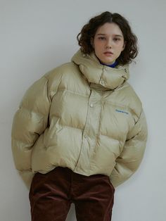 Composition : See detailsCountry of Origin : China Unique Puffer Jacket, Puffer Jacket Aesthetic, Puffer Jacket Fashion, Jacket Aesthetic, Beige Puffer, Puffer Jacket Style, Puffer Style, Winter Puffer Jackets, Winter Puffer