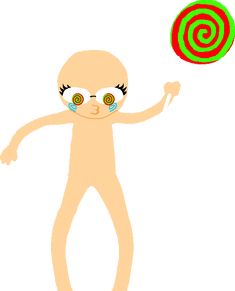 an image of a cartoon character holding a lollipop in one hand and a candy cane in the other