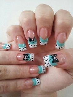 Uñas Long Nail Designs, Fabulous Nails, Accent Nails, Cool Nail Art, French Manicure, Beauty Nails, Fake Nails, Long Nails, Fun Nails