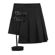 Leg Ring, Punk Skirt, Gothic Skirt, Mini Pleated Skirt, Y2k Skirt, Black High Waisted Shorts, Black Pleated Skirt, Patchwork Skirt, Estilo Punk