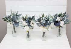 This Wedding Bouquets item by Kochetova has 148 favorites from Etsy shoppers. Ships from Ukraine. Listed on Oct 13, 2024 Blue White Bouquet, Dusty Blue Bouquet, Bouquet Fall Wedding, Faux Bouquet, Mini Bouquets, Bridal Bouquet Peonies, Blue White Weddings, Blue Centerpieces, Colour Themes