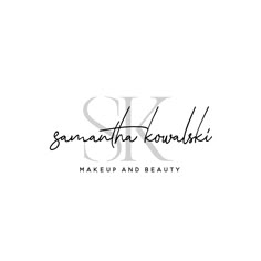 the logo for signature kombaki makeup and beauty, which has been designed by person