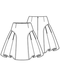 two women's skirts, one in white and the other in black with an attached waist