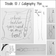 an image of calligraphy pen instructions